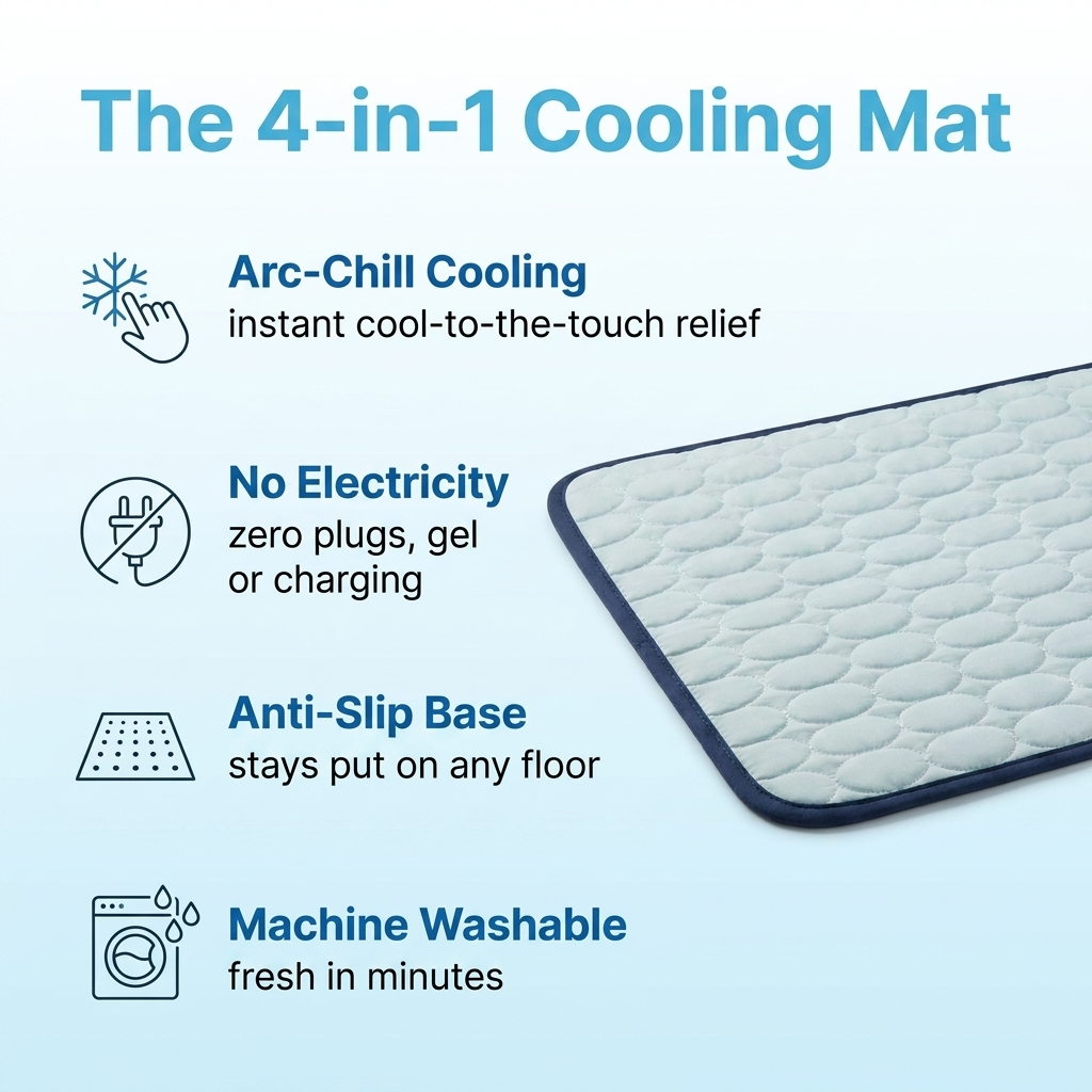 4-in-1 cooling mat features